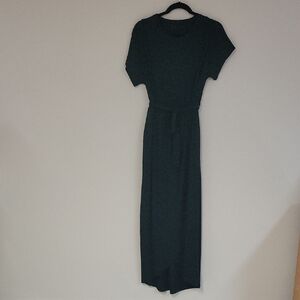 SHEIN Green Maxi Dress Crew Neck Short Sleeve